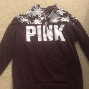 Pink quarter zip hoodie. Never worn